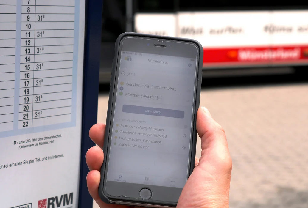 Handy zeigt die BuBim-App